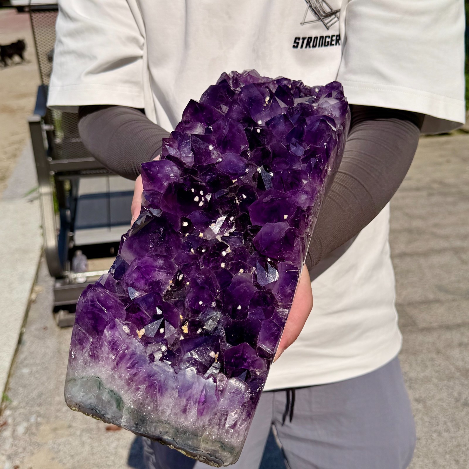 16.39lb Natural Amethyst geode quartz cluster crystal specimen Healing