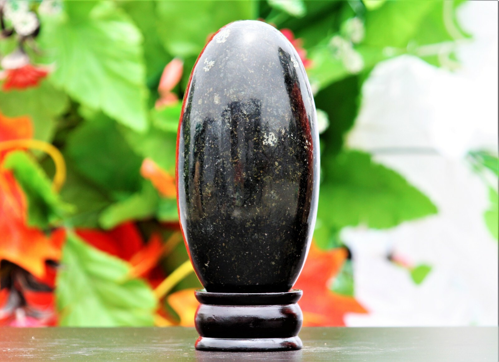 Natural Black Nuummite Stone Sorcerer’s Stone Healing Power Metaphysical Lingam