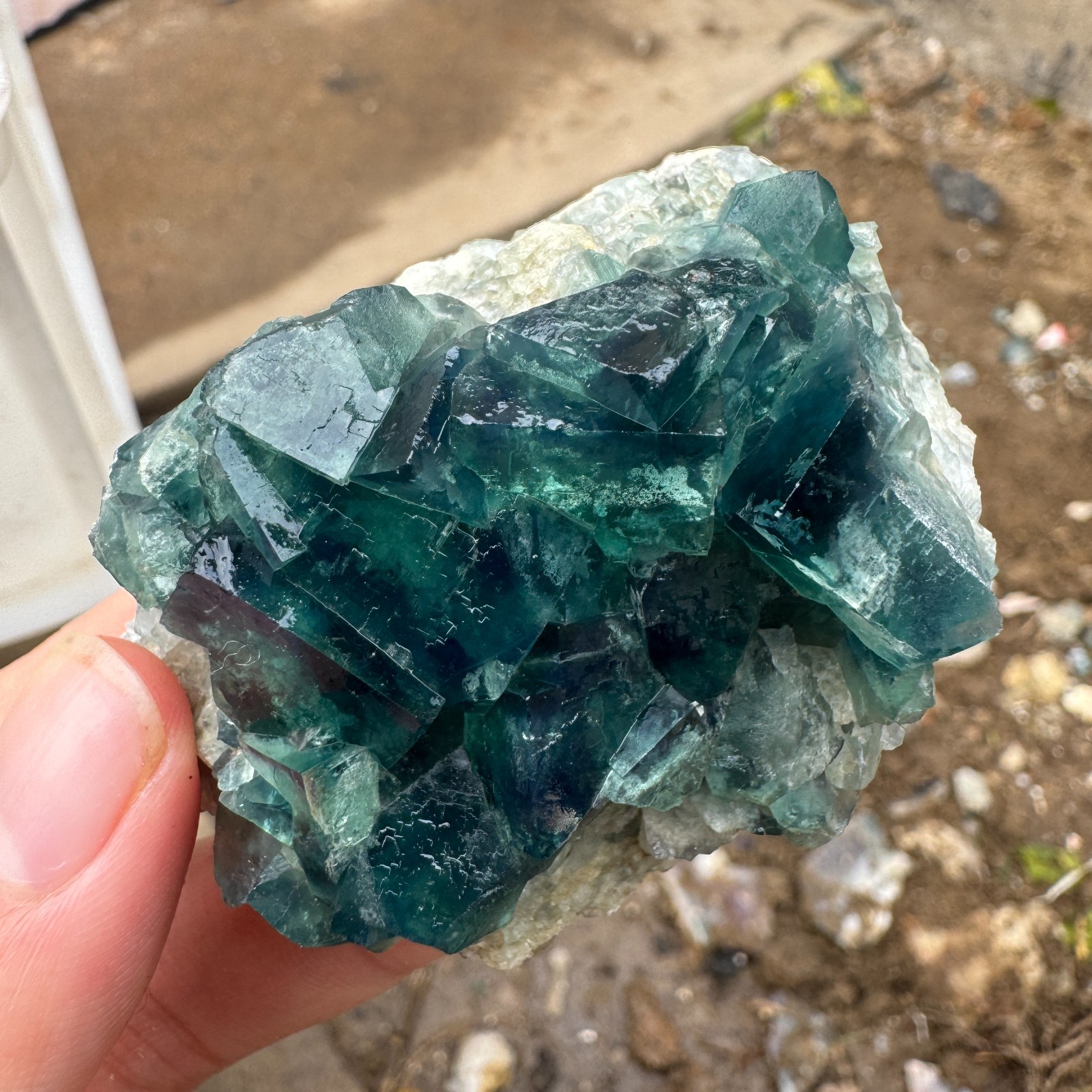 140G Natural cubic green fluorite crystal cluster rough mineral specimen Healing
