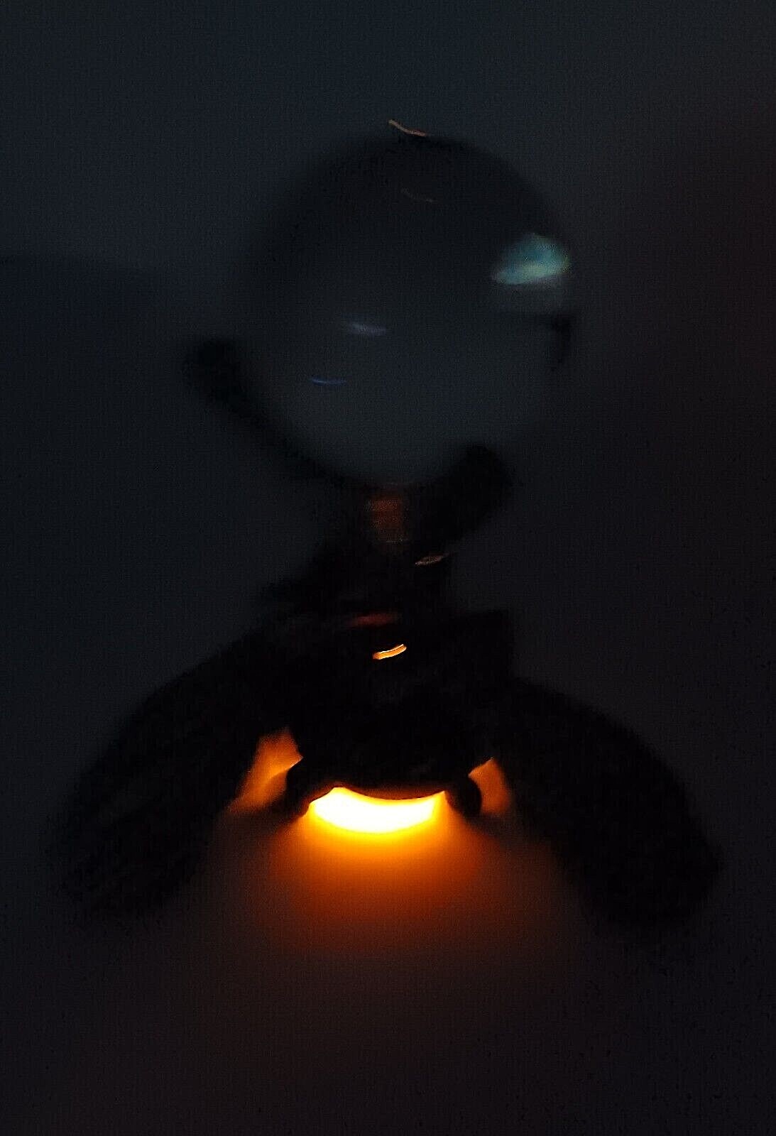 K9 Clear Crystal Ball with Witch Broomstick & Cauldron Stand 4 sizes