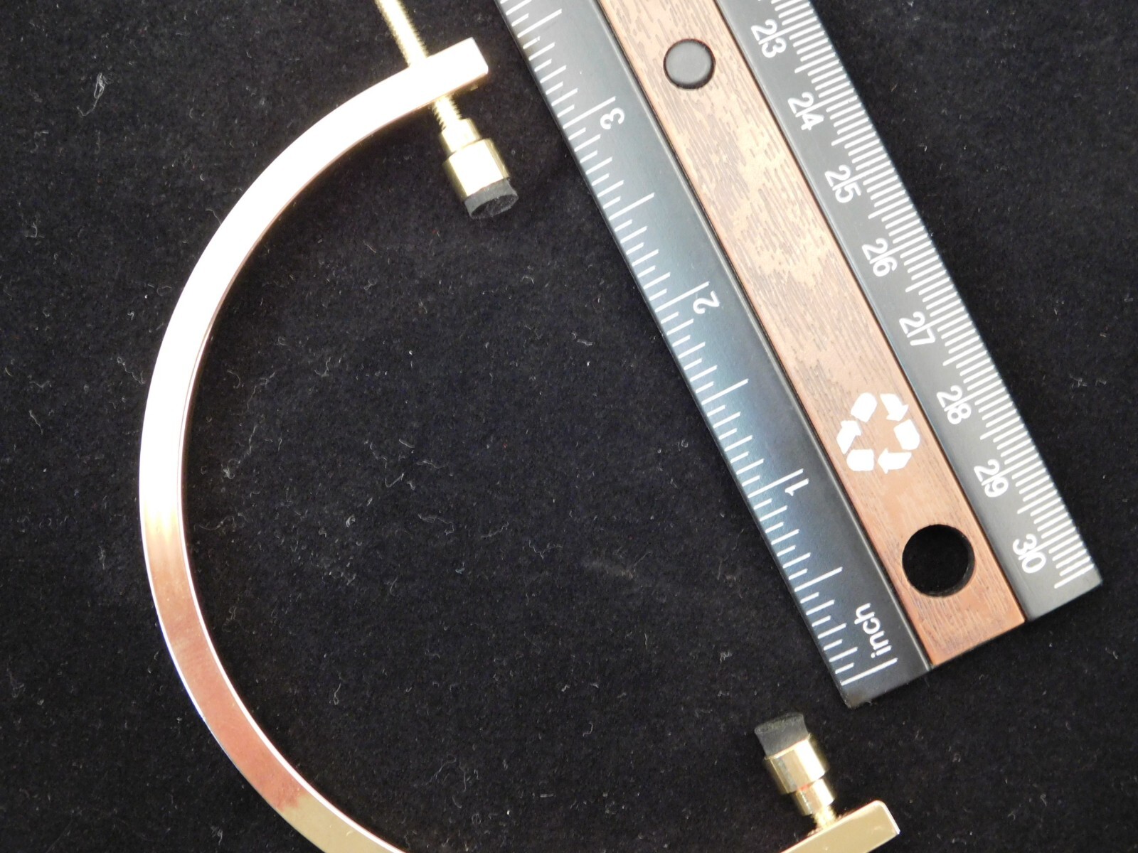 Display Stand Caliper Type Adjustable Large Size Brass/Gold Color