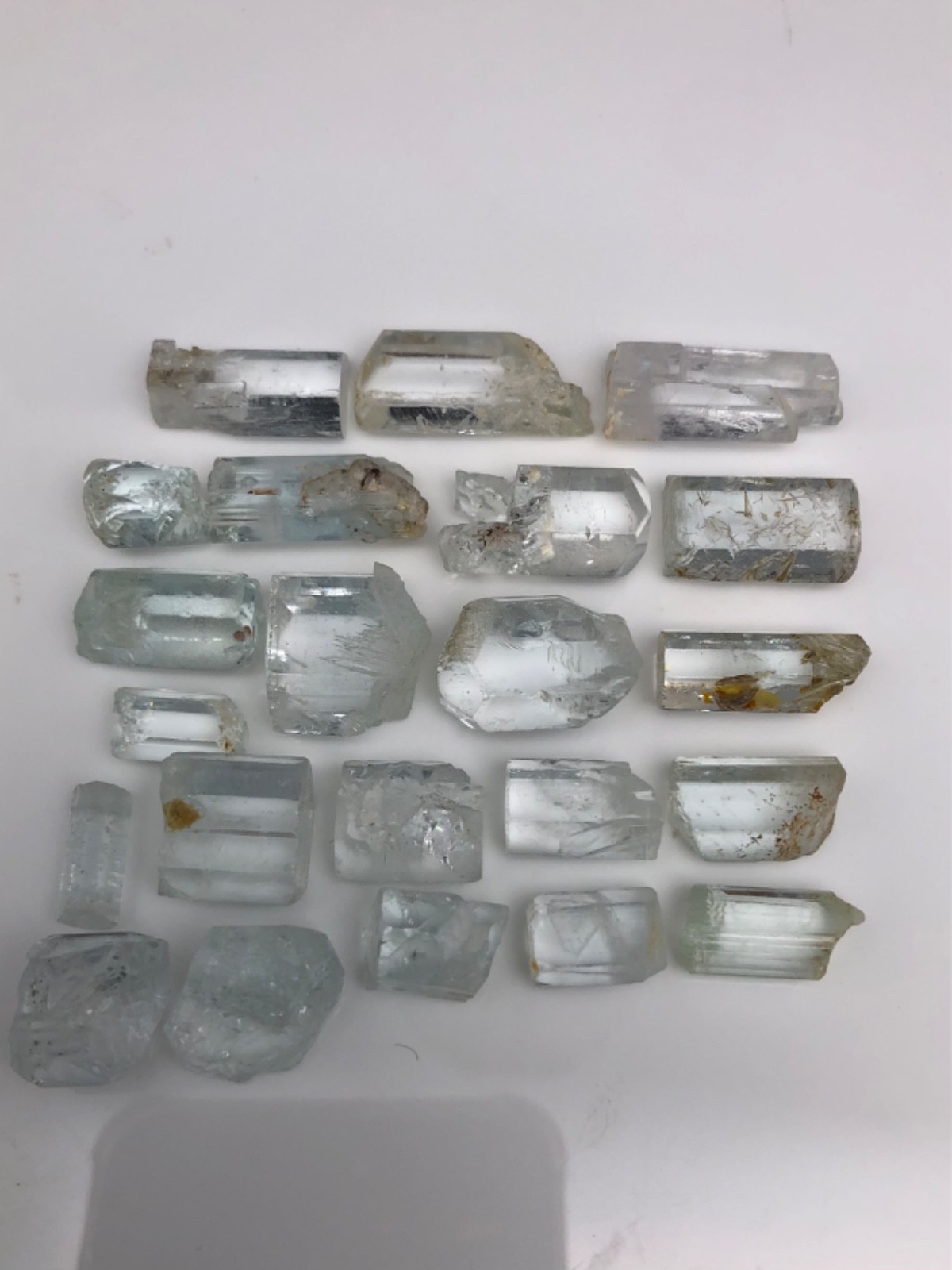 Natural Aquamarine Crystal Lot 247Ct 22 Pcs Skardu Pakistan March Birthstone