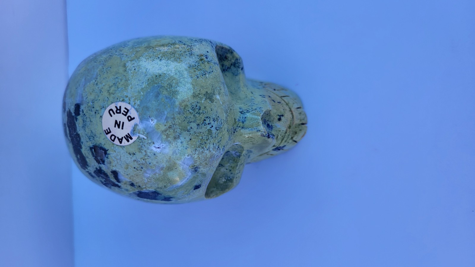2.2″ GREEN SERPENTINE CARVED AND POLISHED SKULL – PERU