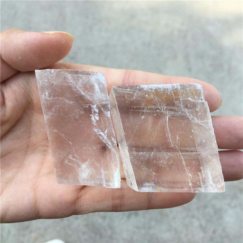 Random Yellow Iceland Spar Optical Calcite Quartz Crystal Mineral Specimen 1pc