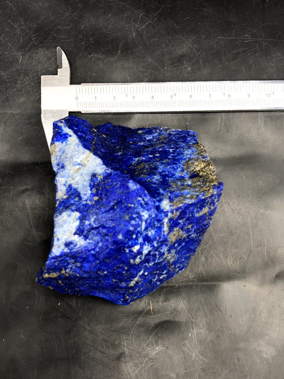 Natural Lapis Lazuli Rough 80mm Royal Blue Pyrite Crystal Mine Stone 564g J9…2