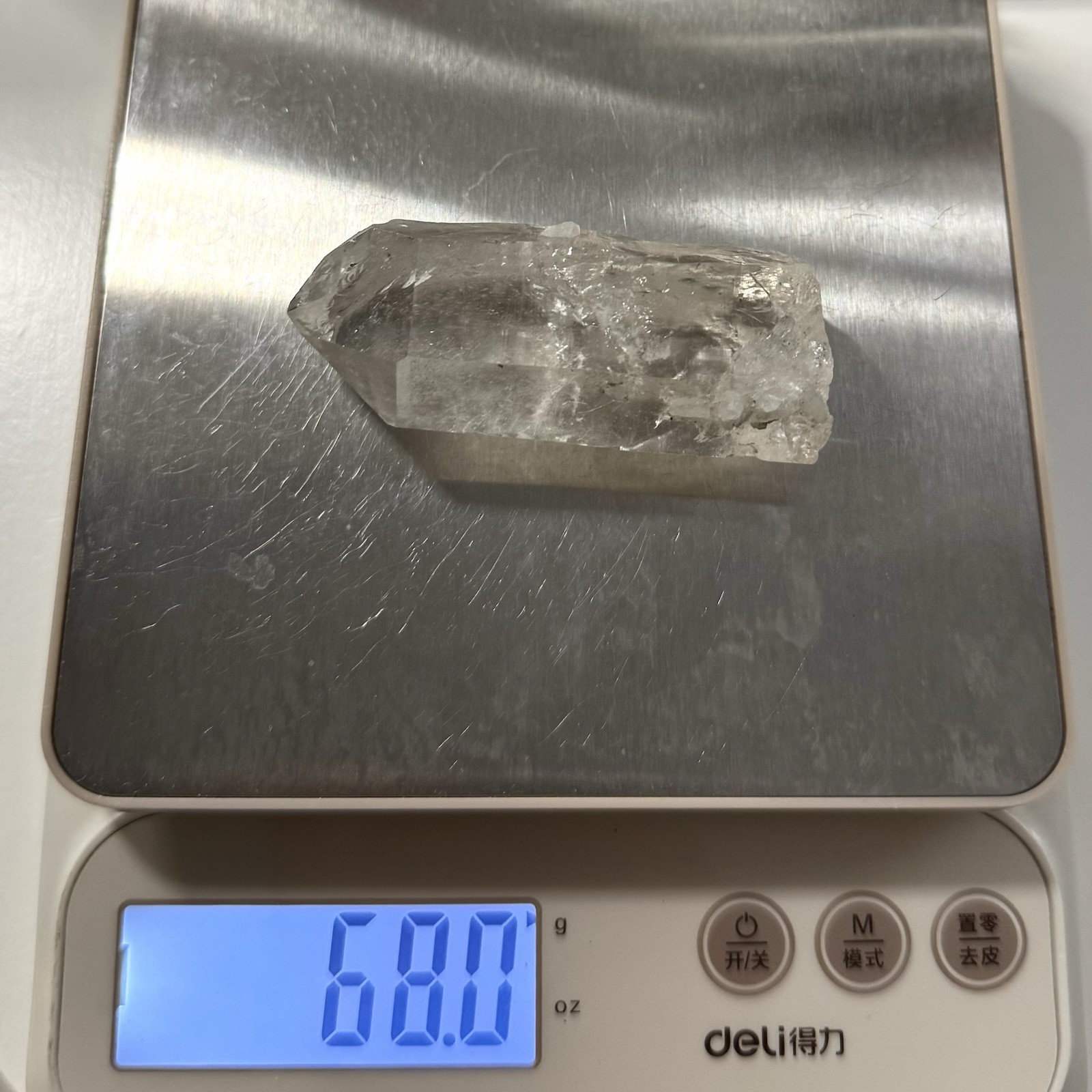 “Ice Window”Hashupi Himalayan Quartz Lemurian Lines High-Clarity Akashic Crystal