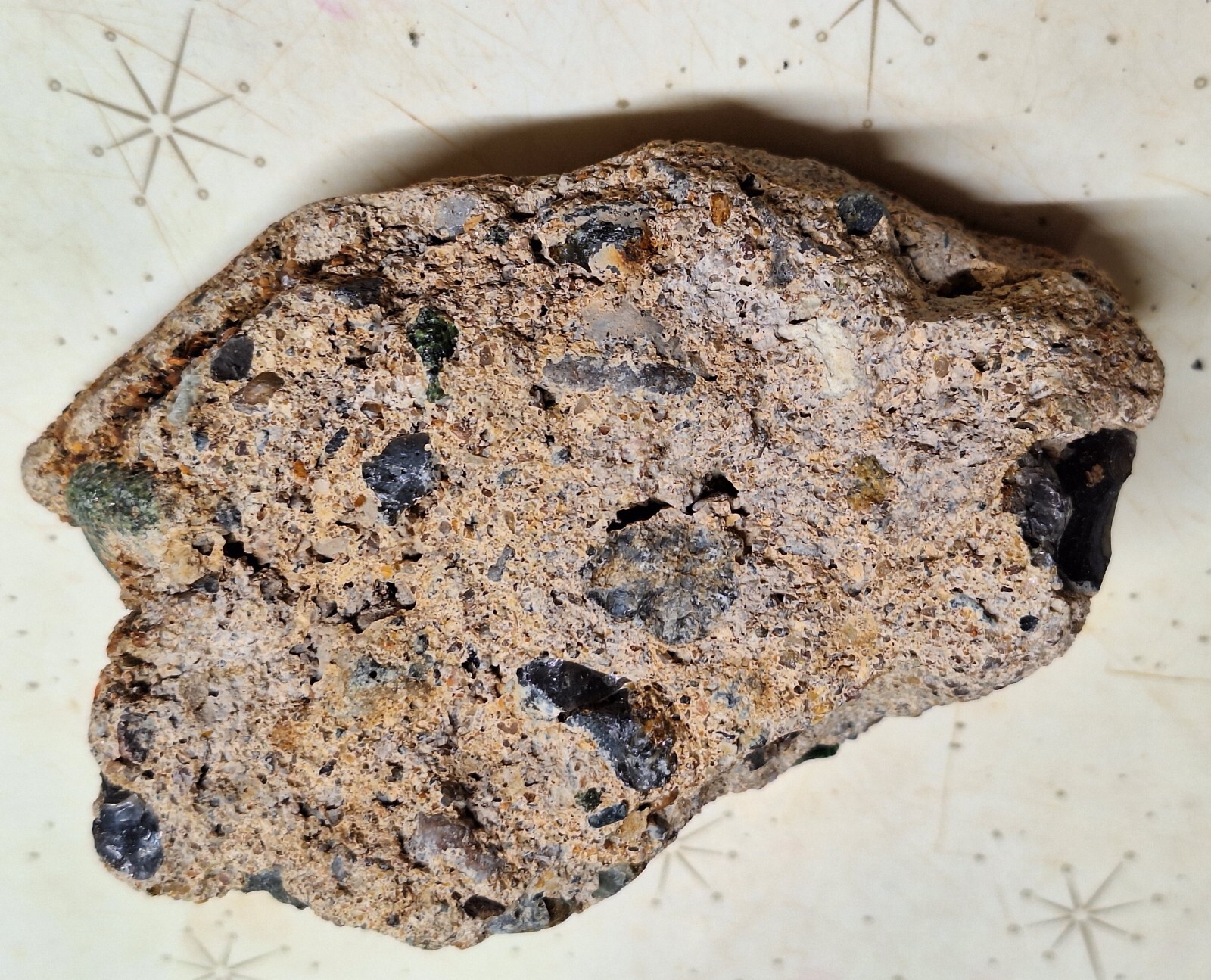 Rare Michigan Leland Blue With Frankfort Green Slag Cement Blue Green Gray Mix