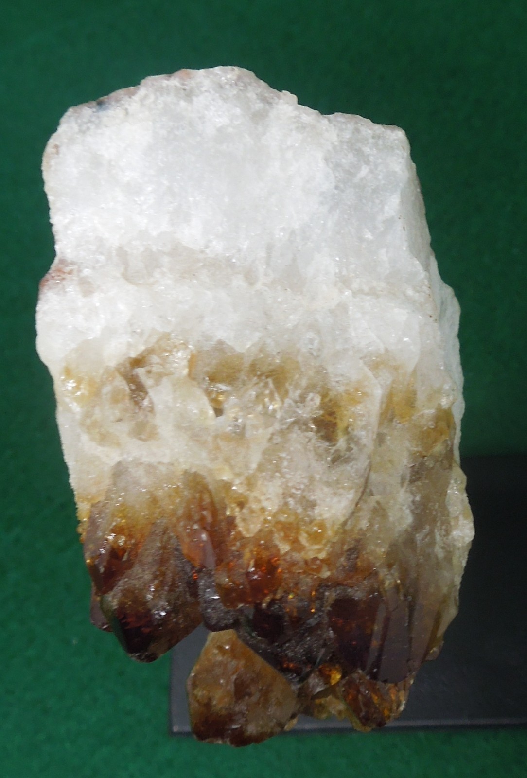 Citrine Quartz Crystal Cluster , Mounted Display Specimen, 4-3/4″ x 2-1/2″