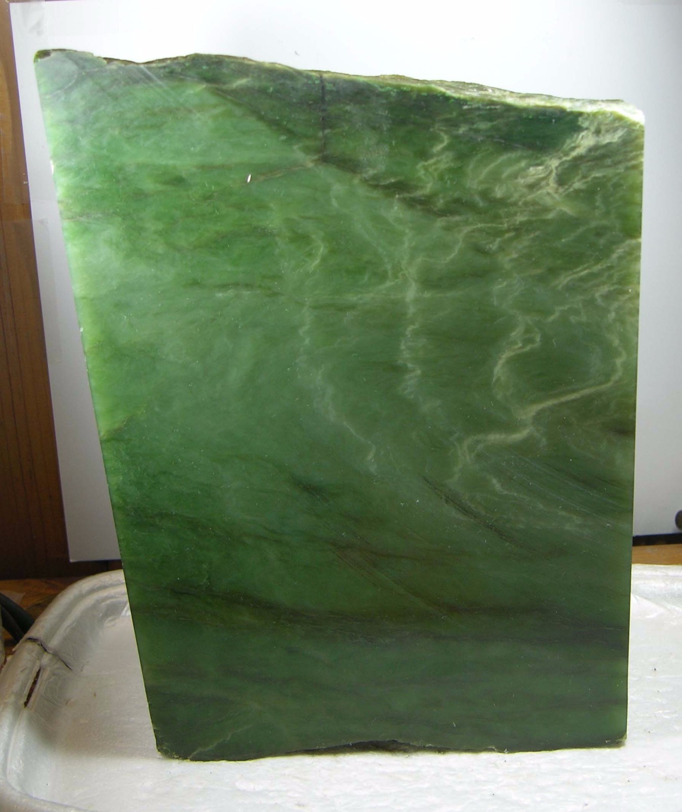 7345g BC Canada 100% Natural Raw Rough Green Jade Block Chunk Specimen 15.44 lb