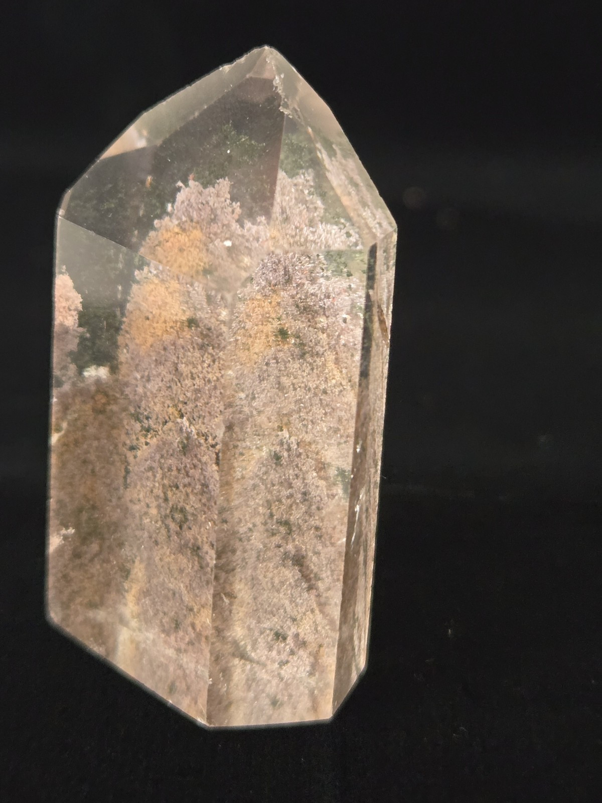 1 5/8″ Natural Polished Garden Quartz Tower Lodolite And Chlorite Phantoms