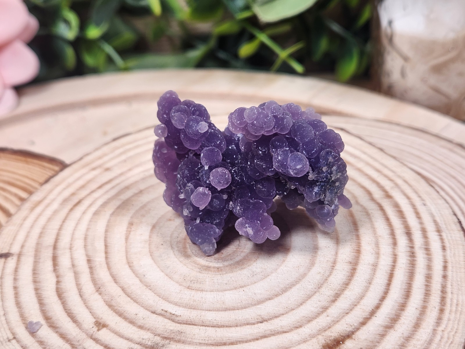 30g Deep Purple Grape Agate Cluster, Botryoidal Chalcedony, Indonesia | 1.75″ E