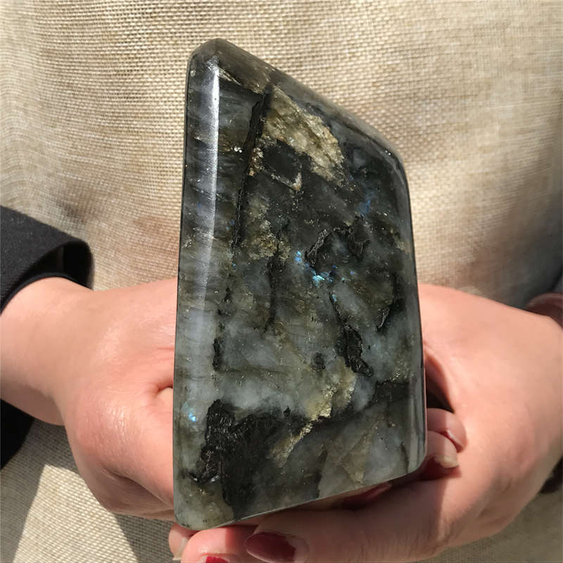 1.15kg Natural Labradorite Quartz Crystal Spectrolite Mineral Reiki healing