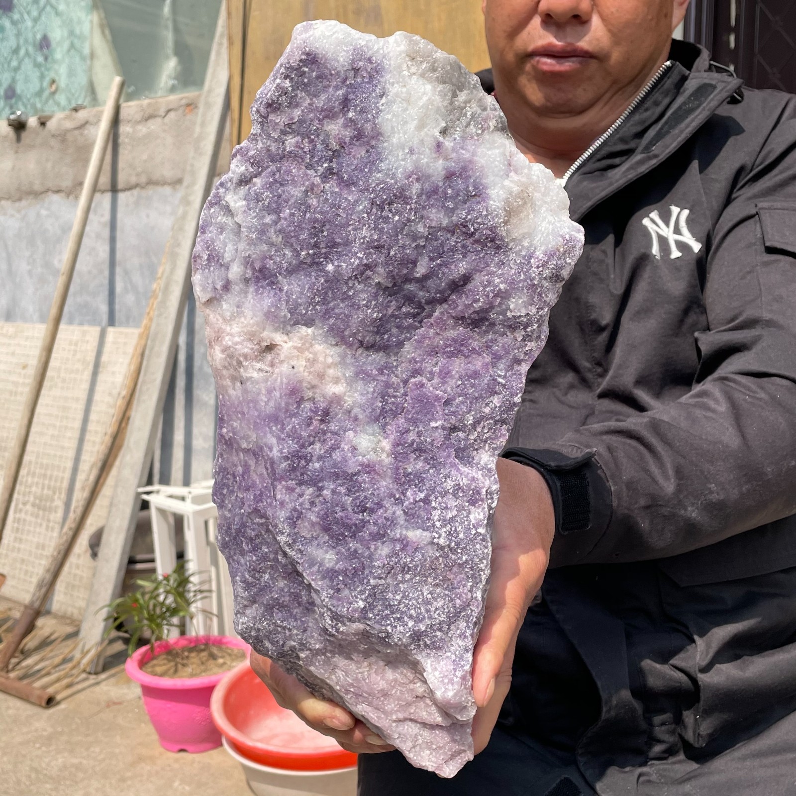 5450g Large Natural Purple Lilac Jade Raw Stone Quartz Mineral Specimen