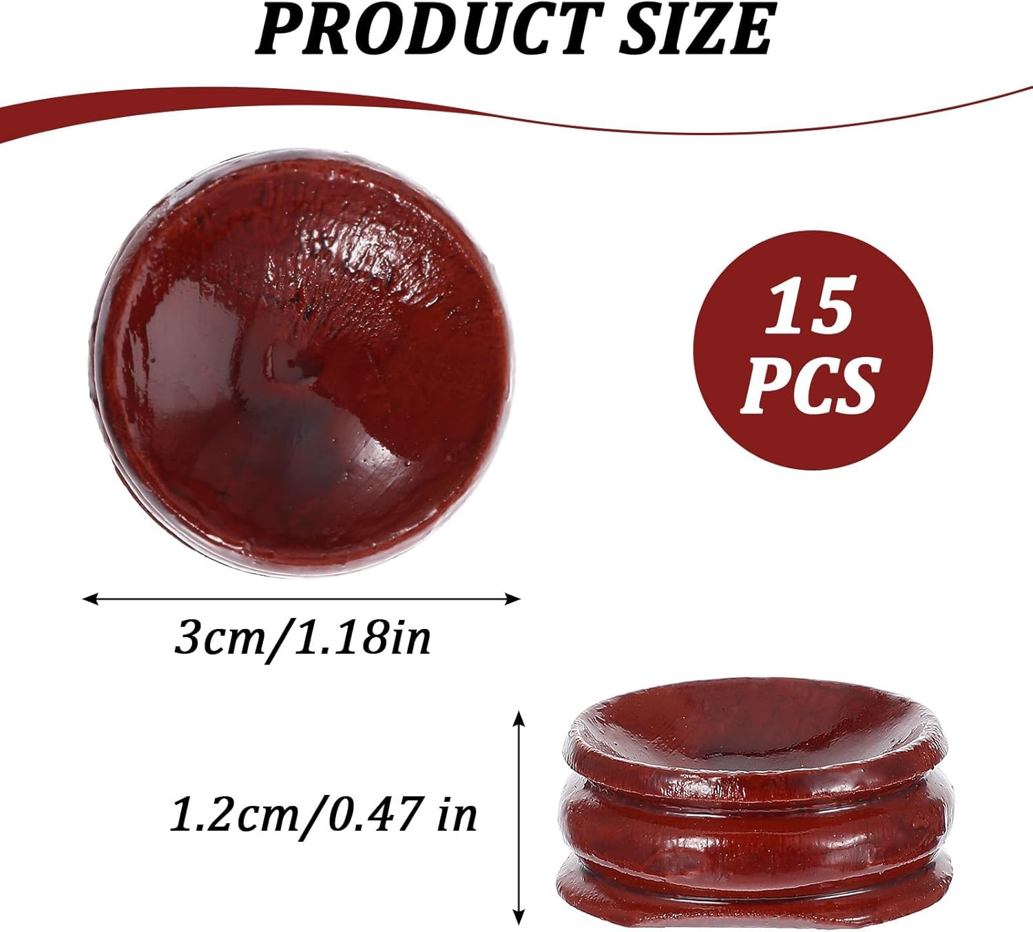 15 Pcs Sphere Stands for Display Crystal, Crystal Holder Wood Egg Ball St