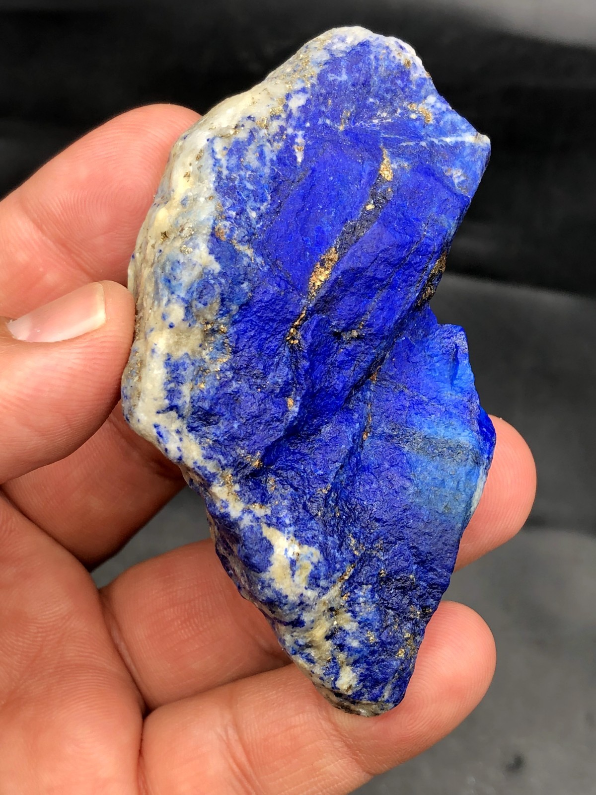 Premium Lapis Lazuli Rough Bulk Stone – Large Blue Calcite & Pyrite J43..3