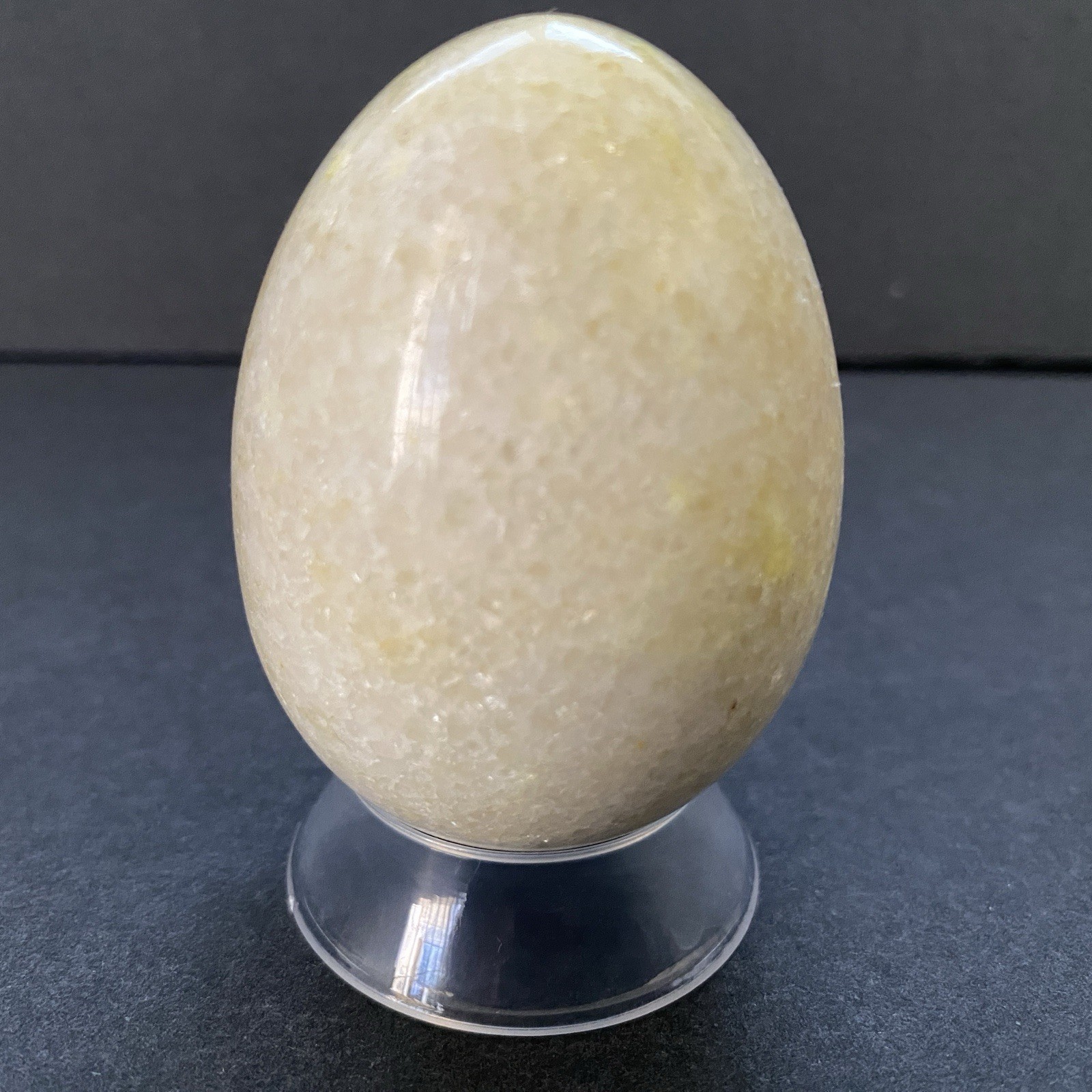 Natural Onyx Stone Egg With Stand Hand Polished Banded Agate Calcite Crystal
