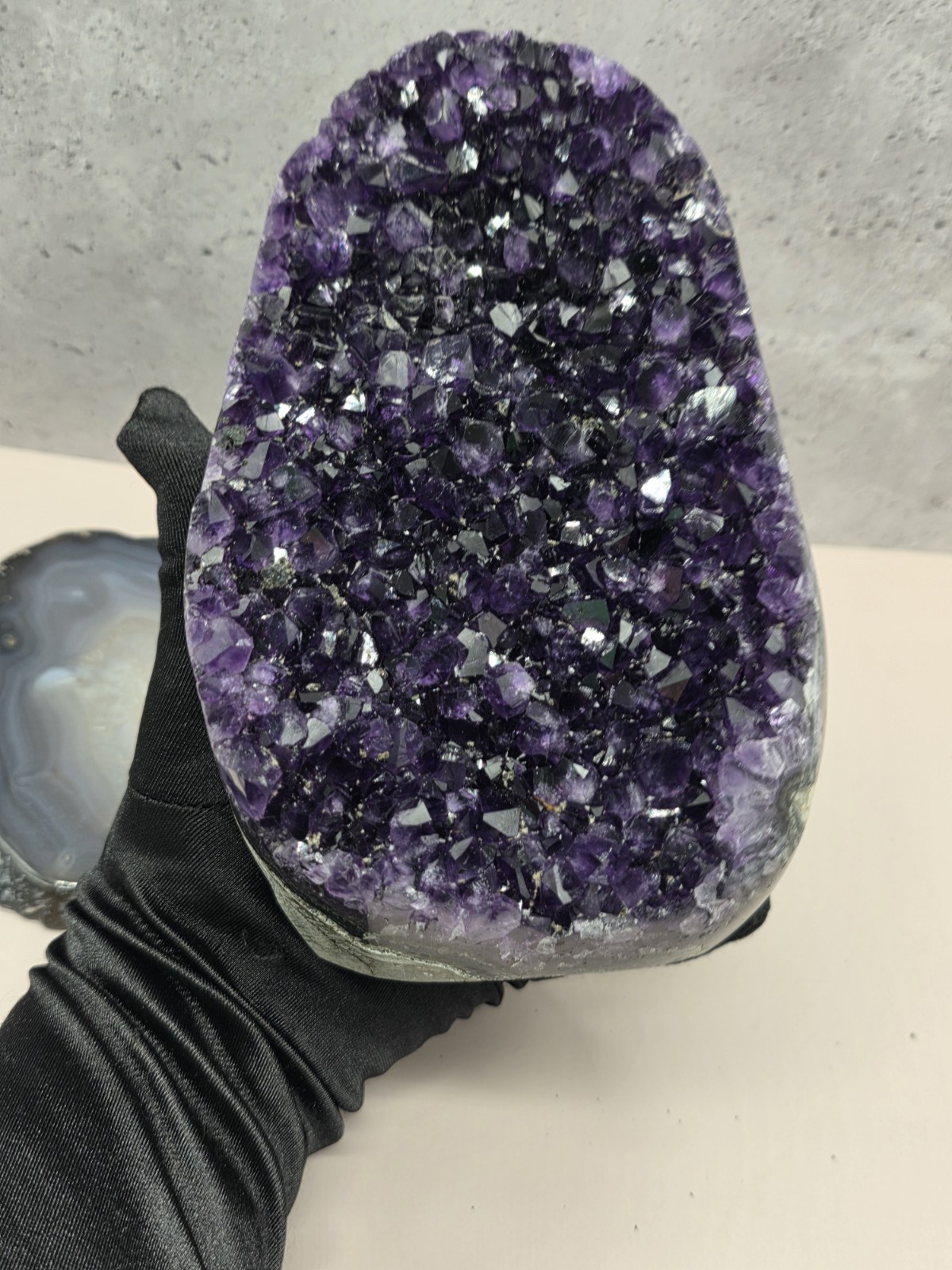 Uruguay Amethyst Geode Dark Purple Crystal Cluster Agate Slab Mine Direct 5LB +