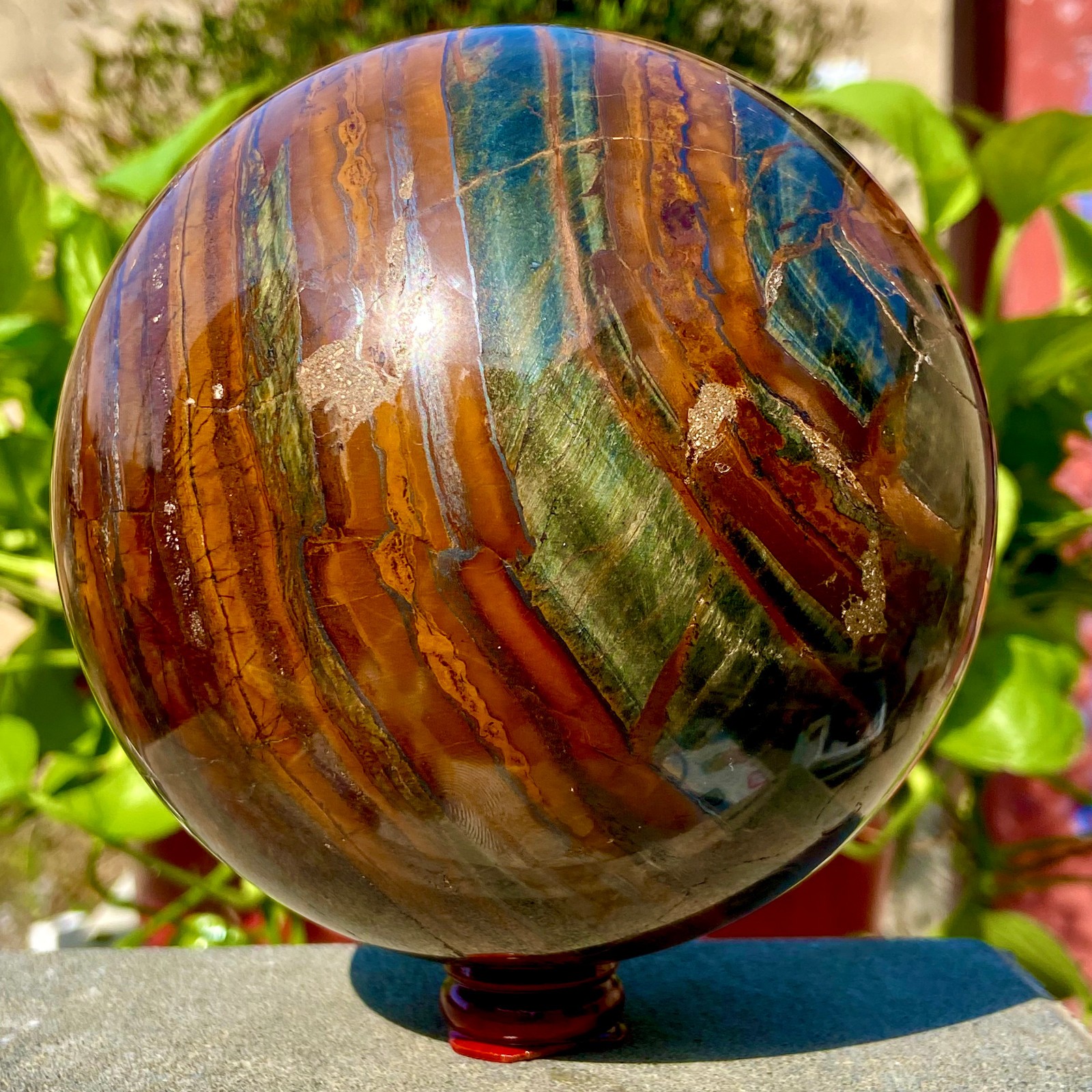 6.7LB Natural Tiger’s eye stone quartz Sphere crystal ball rock Healing