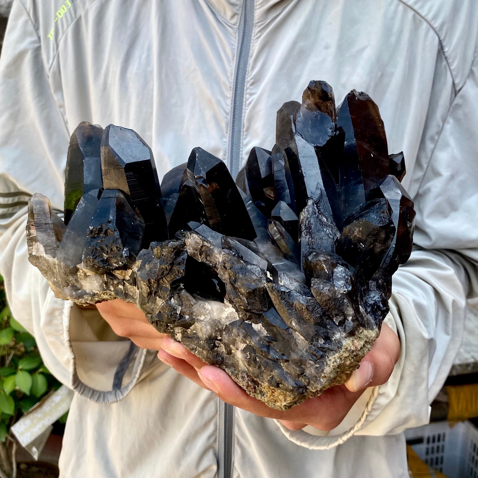 7.7LB Natural Tea black Crystal quartz Cluster Mineral Specimen Healing reiki
