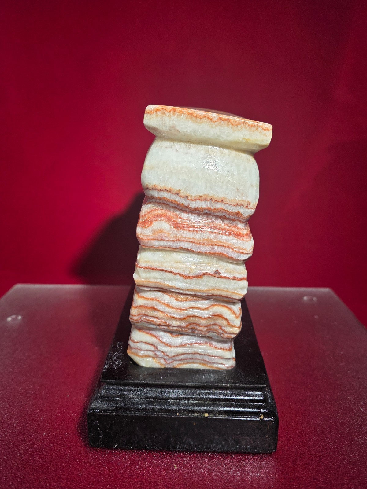9.44 Lb Pork Stone Meat Specimen Crystal Rough w/Holder Display Reiki Healing