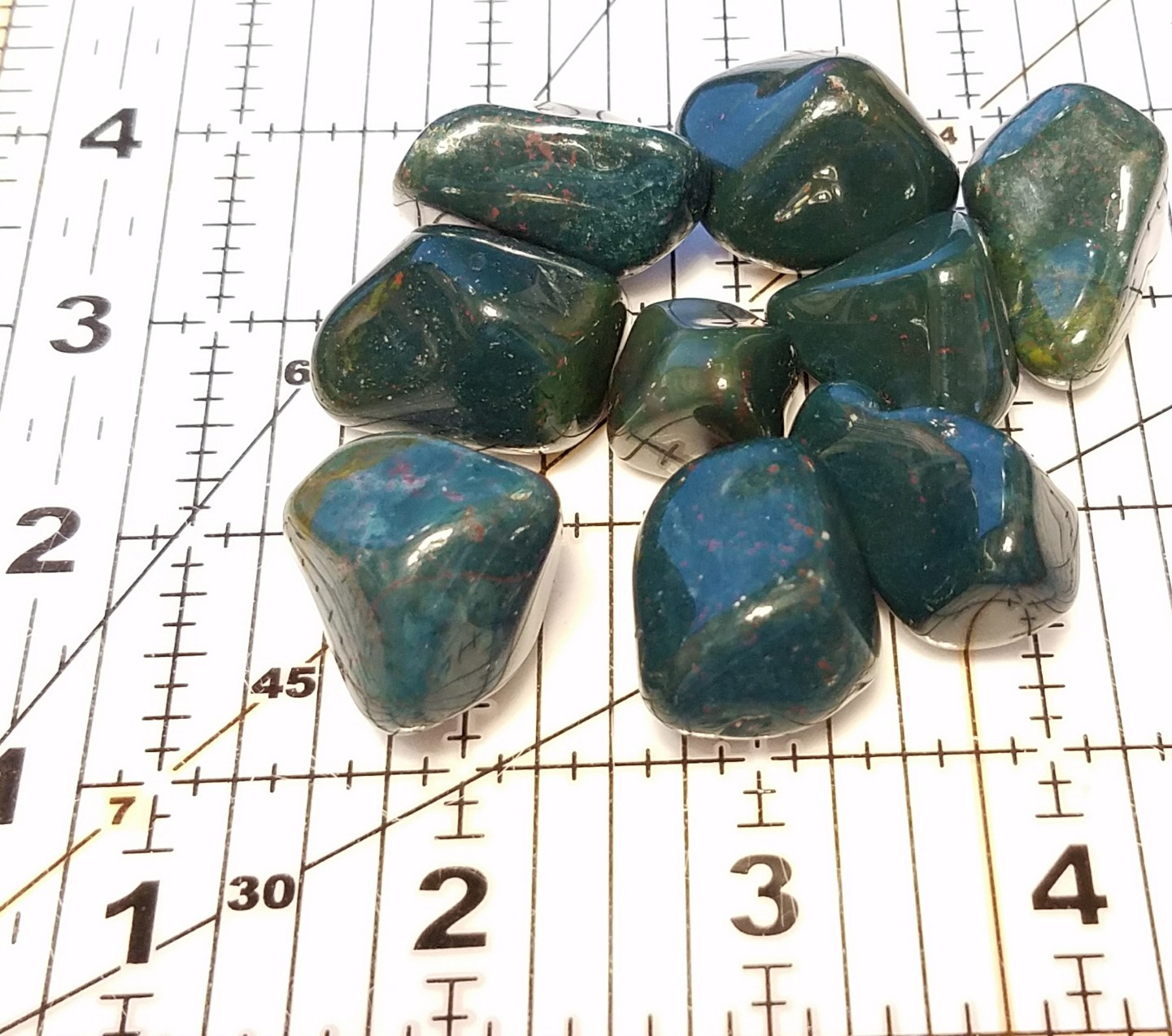 25g Tumbled Bloodstone Heliotrope Gemstone Crystals 2-4 Stones Bulk Gems Rocks