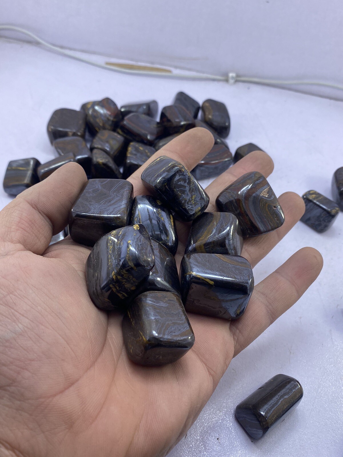 2kgs top quality Tiger iron eye hamatite rich minerals tumbles 3KGs wholesale