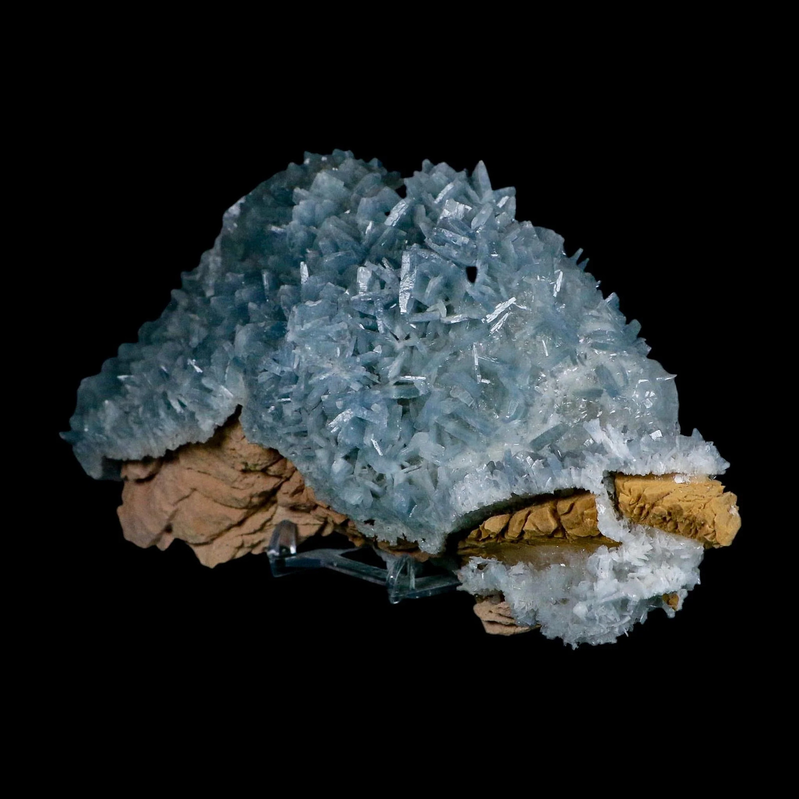 XL 7″ Ice Blue Tabular Barite Blades Crystal Mineral Meknes-Tafilalet Morocco