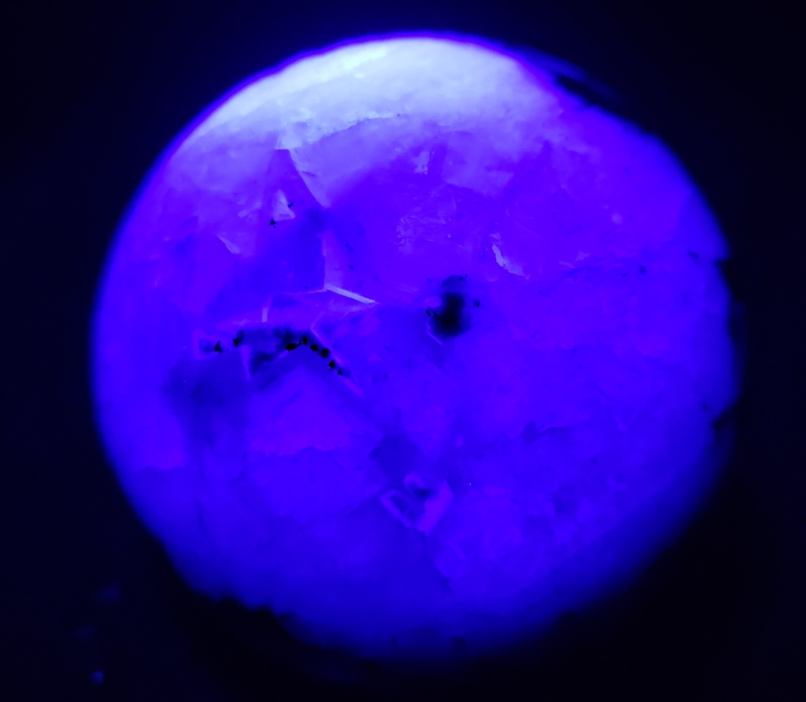 3″ Fluorite Root Crystal Sphere Orb Ball STRONG UV Mineral Druzy, 764g or 1.7 lb