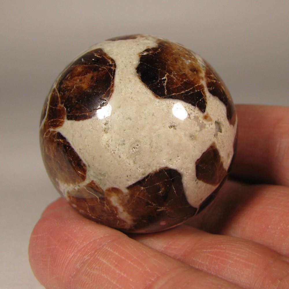 40mm Red GARNET in WOLLASTONITE Crystal Polished Sphere Ball w/ Stand – Namibia