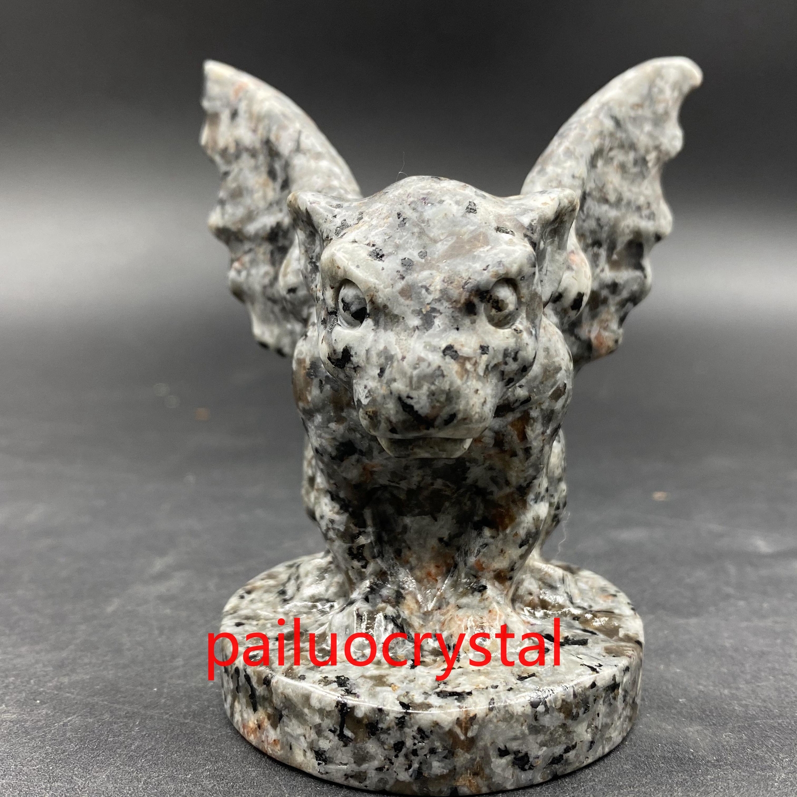 200g+ 1pc Natural Yooperite Flame’s Stone Gargoyle Quartz Crystal Skull Reiki 3″