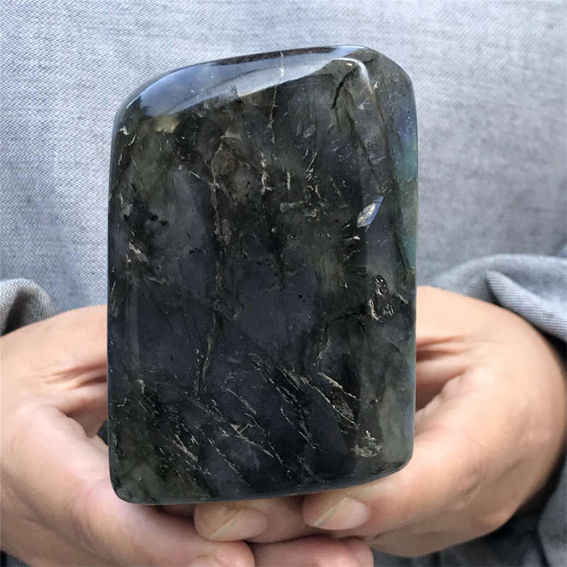 980g Natural Labradorite Quartz Crystal Spectrolite Mineral Reiki healing