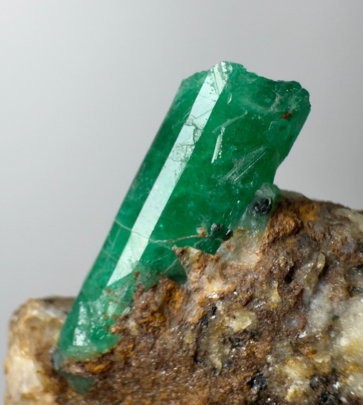341 CT Natural Emerald Crystals On Matrix From Panjshir Afghanistan