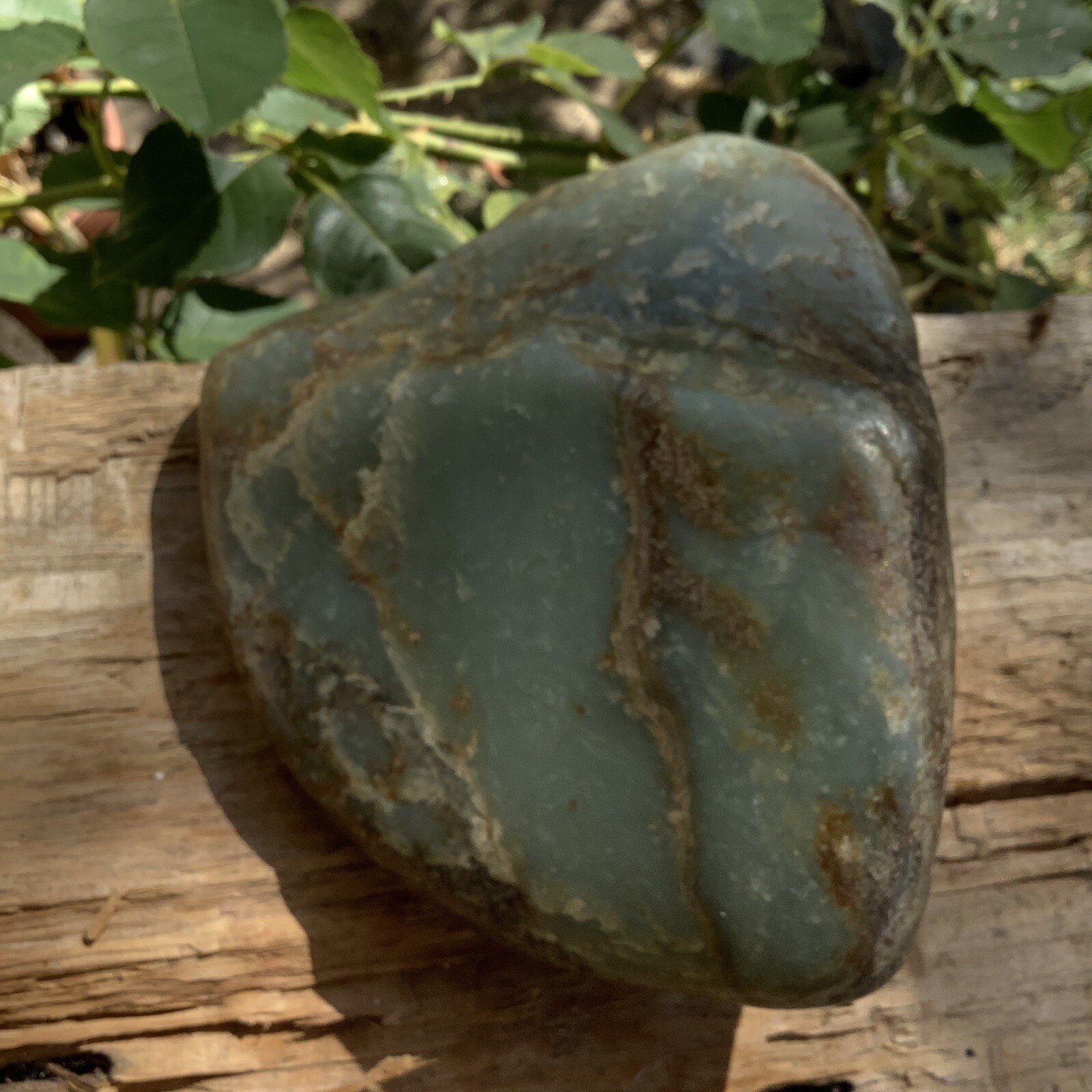 Siberian Jade Cobble Green Brown Nephrite Jade Stone Vitim River Siberia 1368g