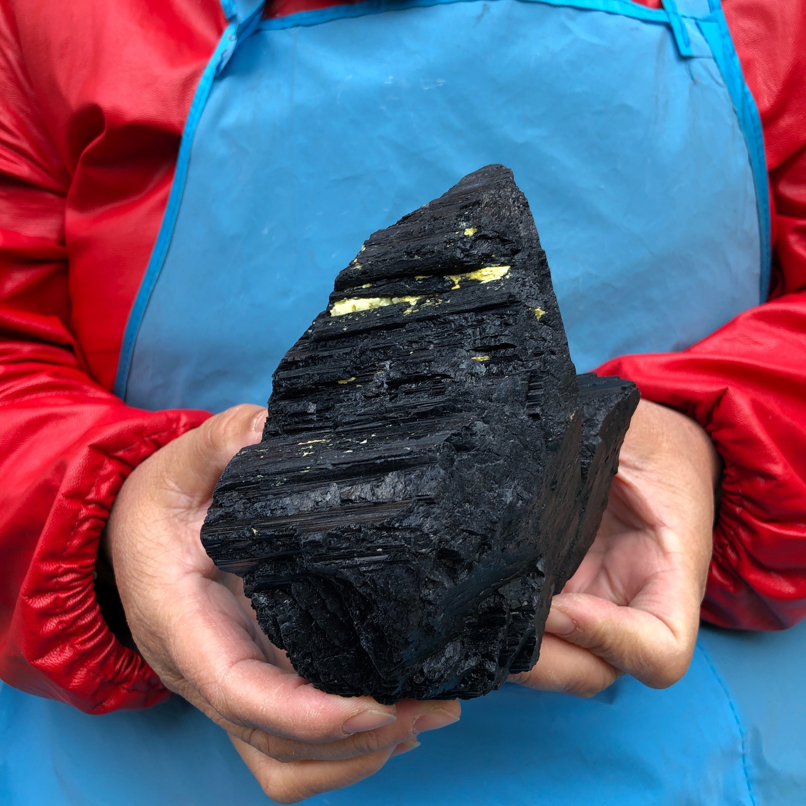 2 pieces 5.25LB Natural Black Tourmaline Crystal Stone Mineral Specimen 3390