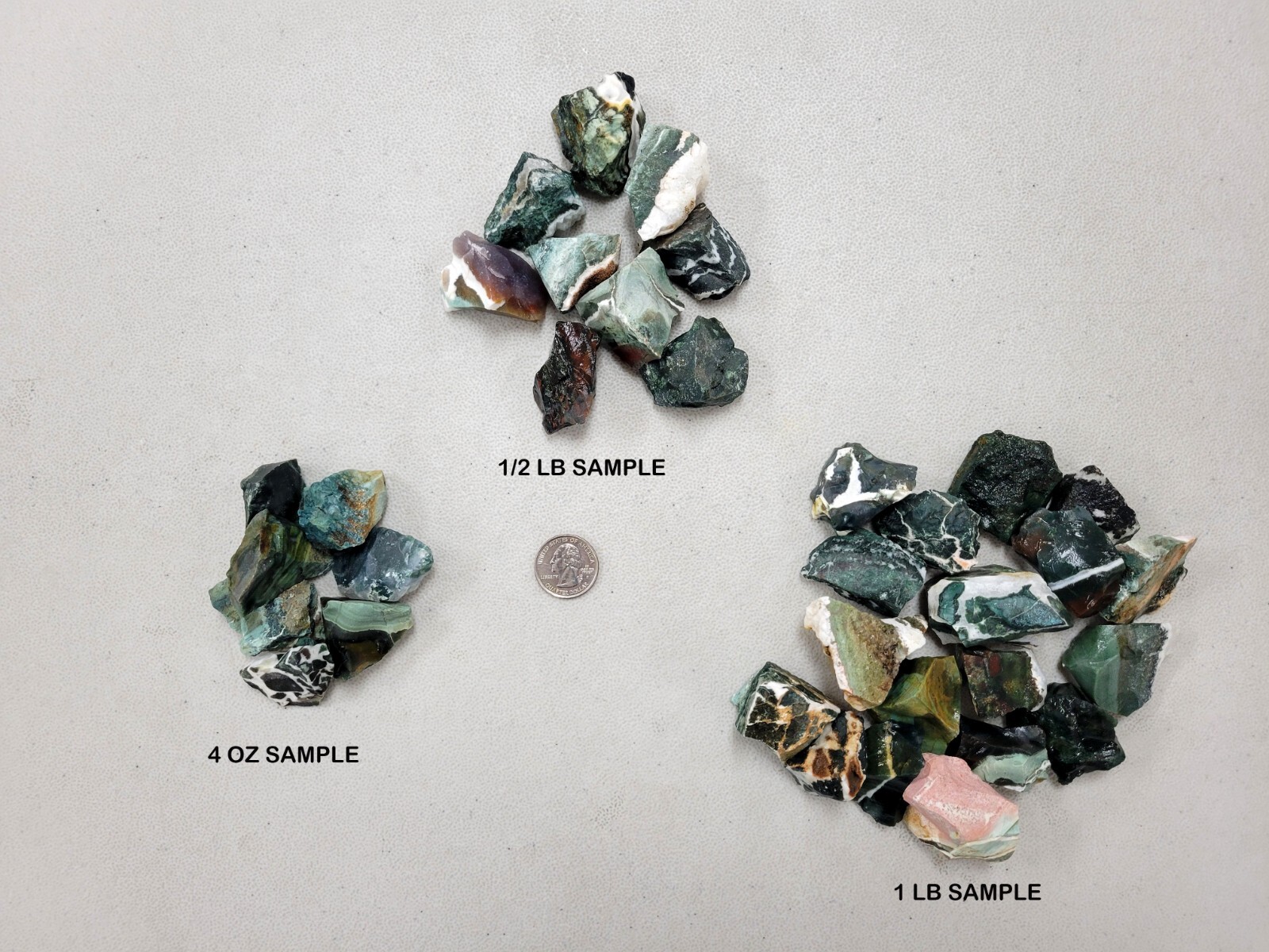 Indian Turquoise AKA Green Sardonyx Raw Rough Crystal Stones Bulk Natural Gems