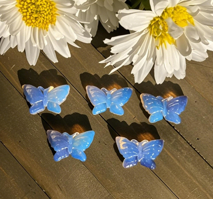 1pc Opalite Butterfly Crystal Carved Home Decor Healing Energy Housewarming Gift