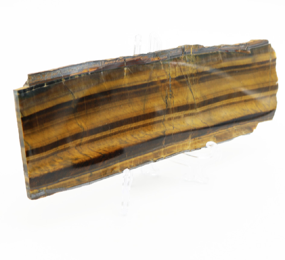 LARGE Elegant TIGERS EYE Fossil Slab SOUTH AFRICAN Mineral Display Collectible