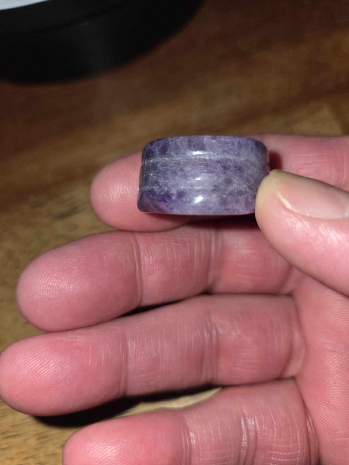 Natural Purple Amethyst Gemstone 27mm wide Sphere Stand