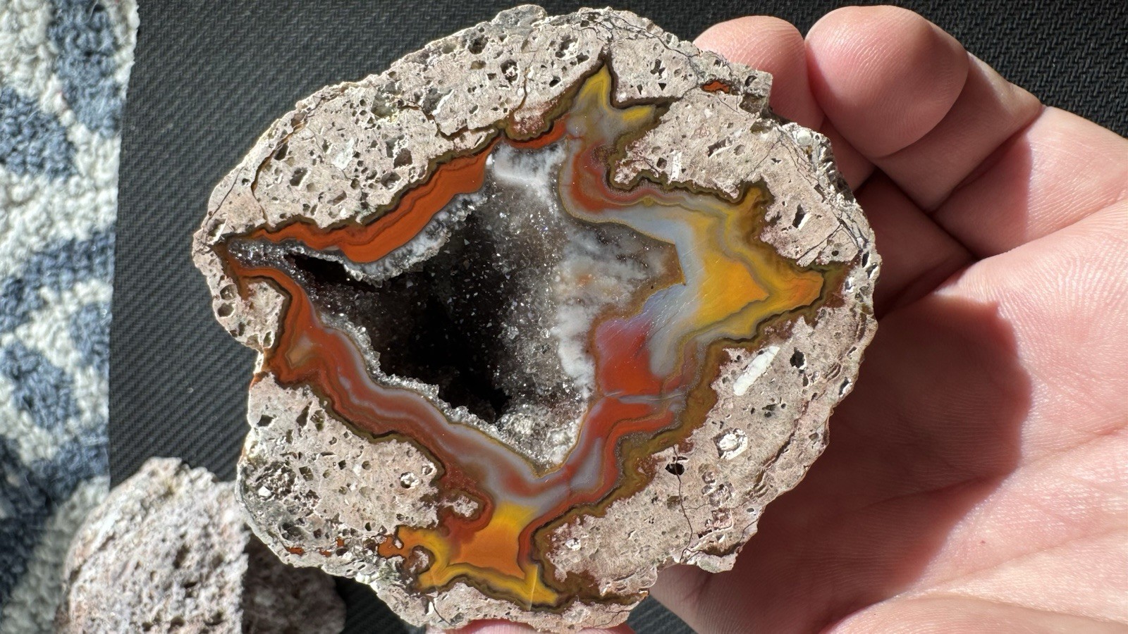 Multicolor Rare Thunderegg Agate Pair From Pujiang China