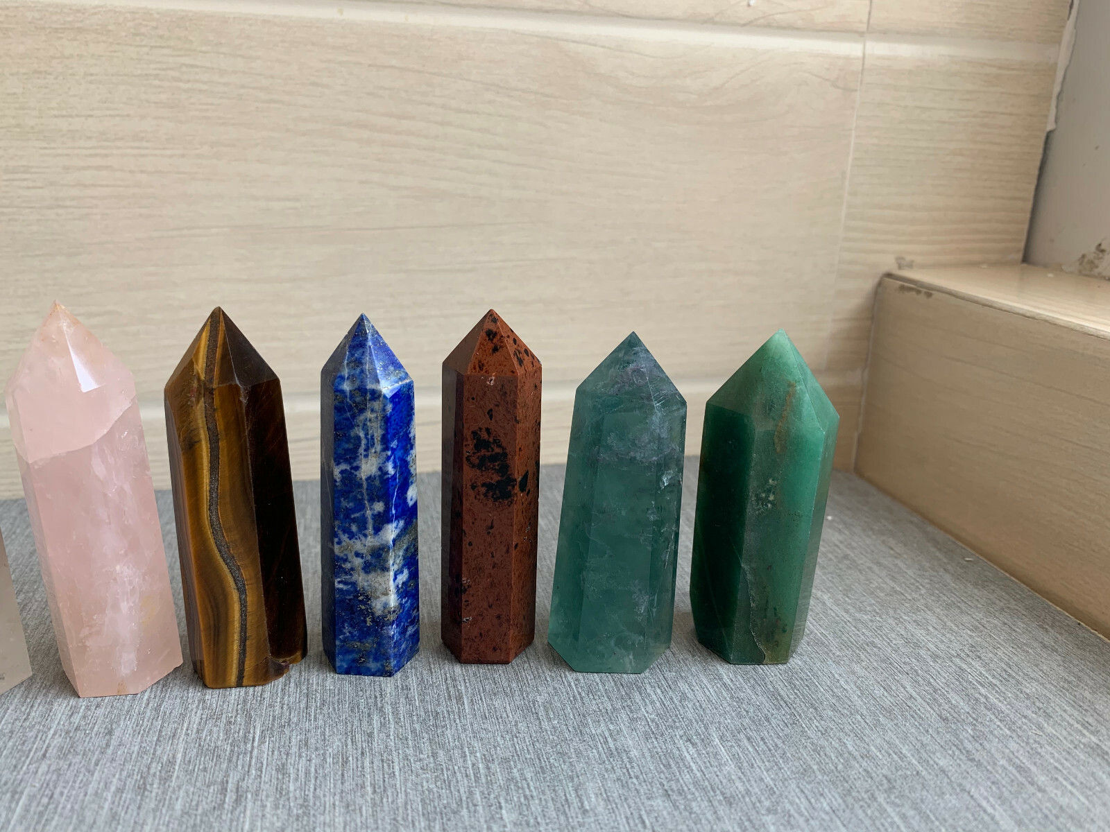 10pcs Natural crystal tower quartz obelisk crystal wand point healing random
