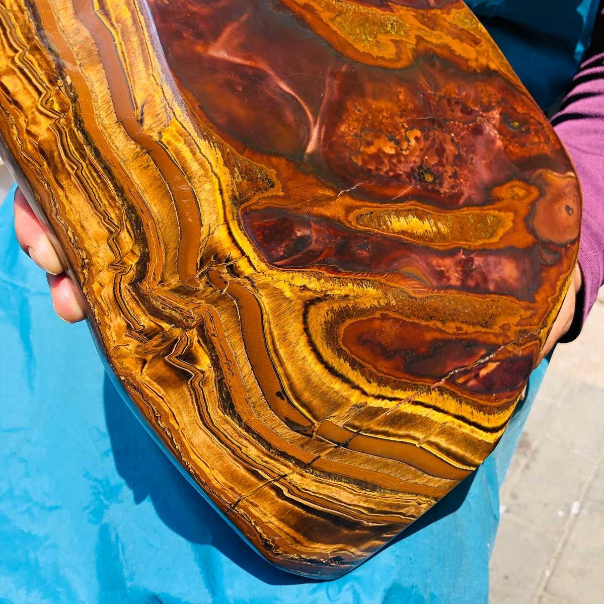 16.74LB Natural Tiger Eye Free Form Stone Reiki Healing crystal Mineral Specimen