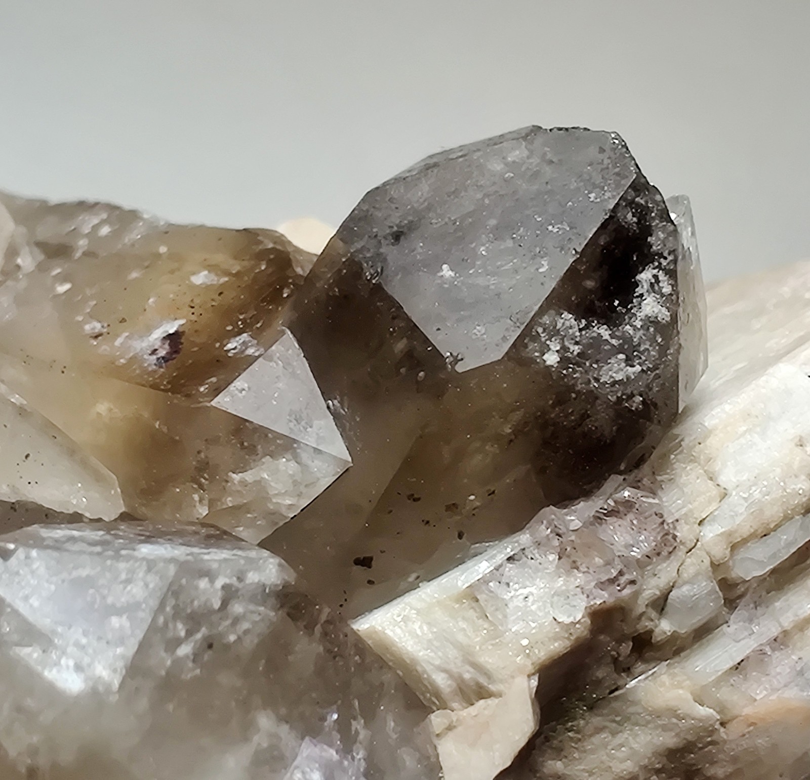 Microcline and Smoky Quartz crystal specimen. Summit County, Colorado. 70 grams.