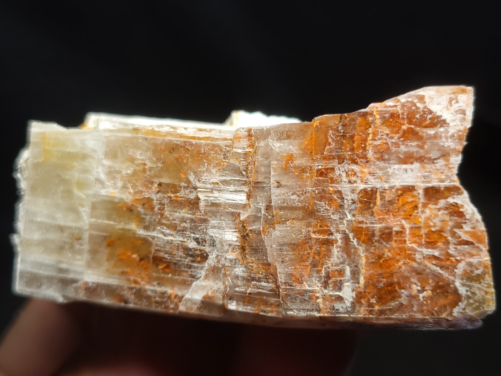 Kernite w/ Realgar Specimen from Boron, CA 2.75″x1″x1″ (53.9 Grams)
