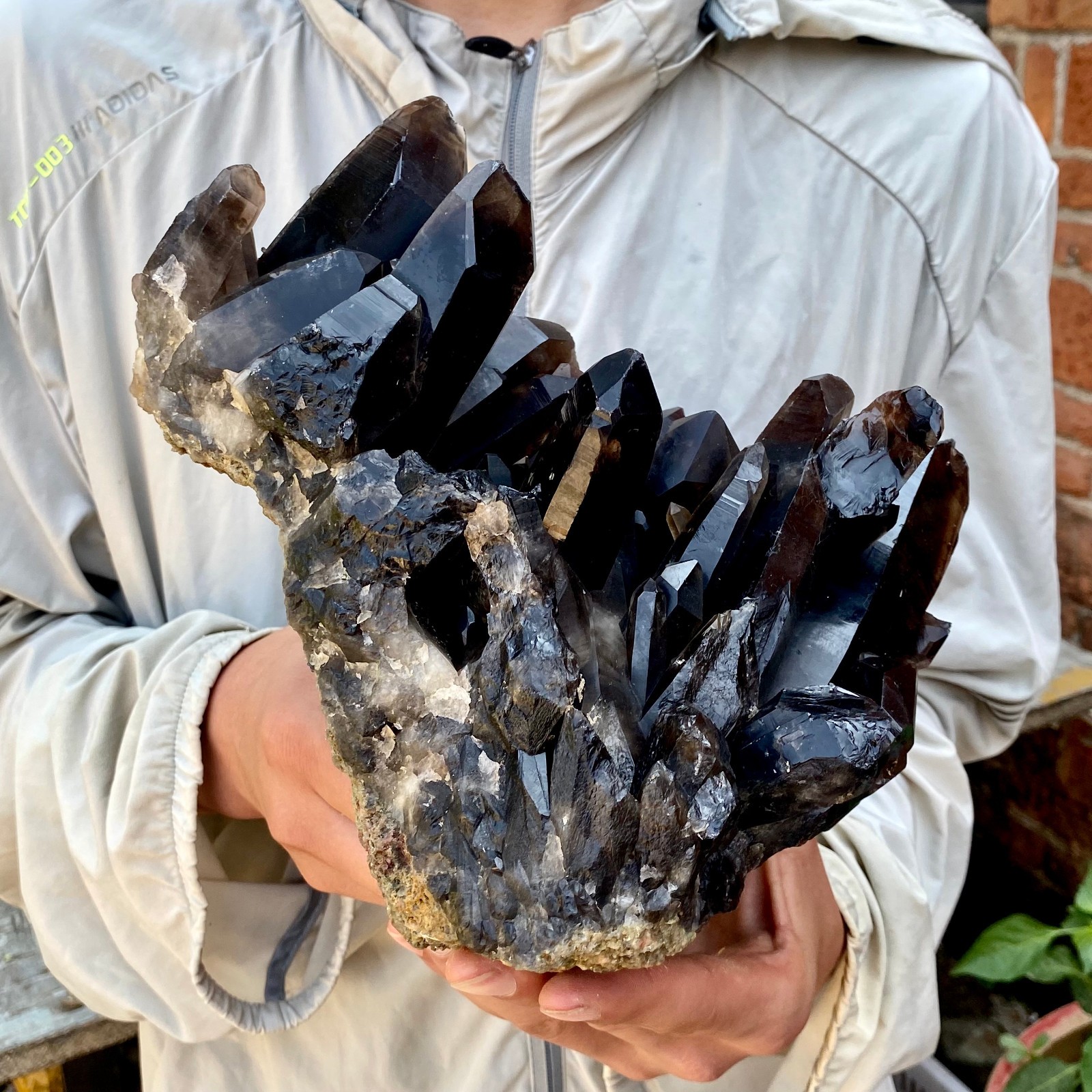 7.7LB Natural Tea black Crystal quartz Cluster Mineral Specimen Healing reiki