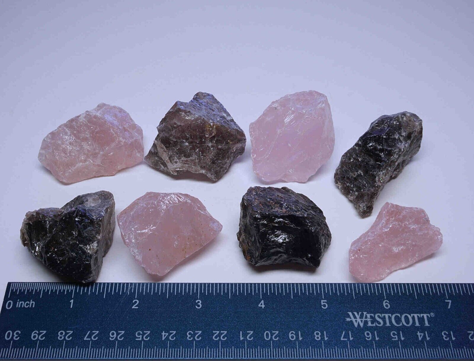 Rose Quartz & Smoky Quartz 10 OZ Box Natural Pink & Brown Crystal Gemstones