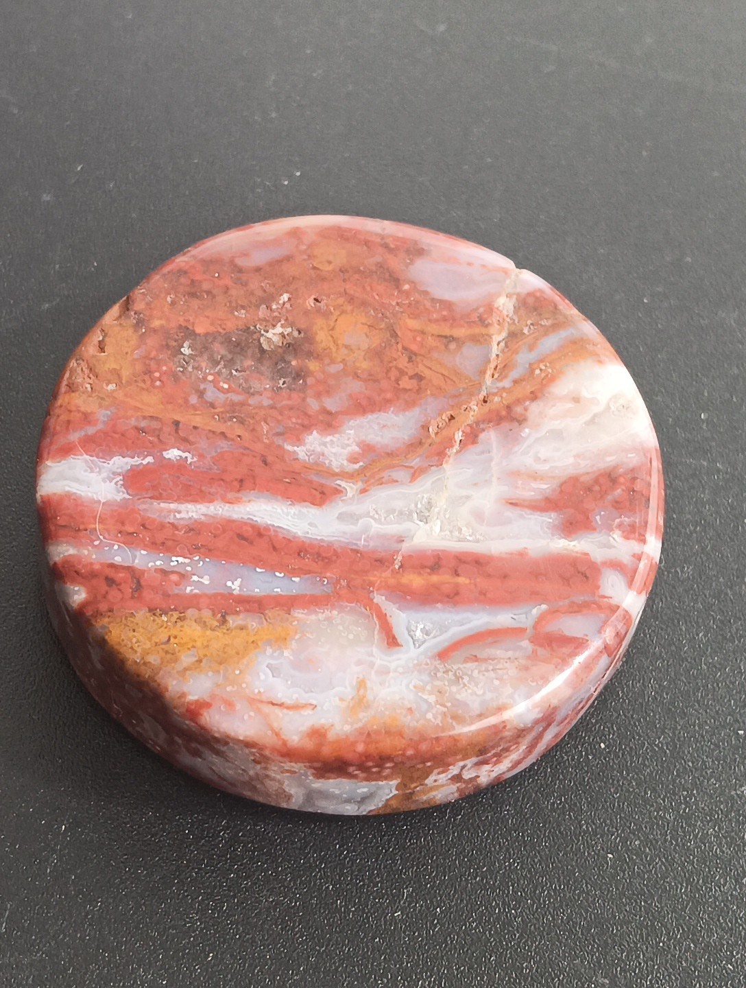 Cathedral Lace Agate Rare Mineral Mexico Mined 1-5/16″ Wide 1/4″ Thick