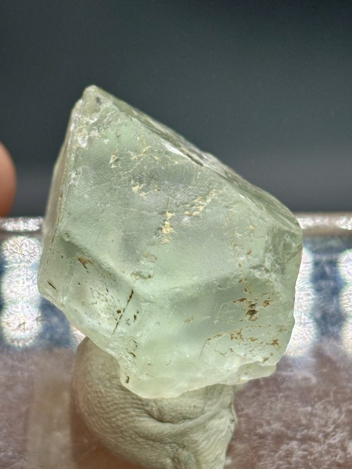 Green Fluorite Shigar Rough Crystal Mineral Specimen Display Piece 20g