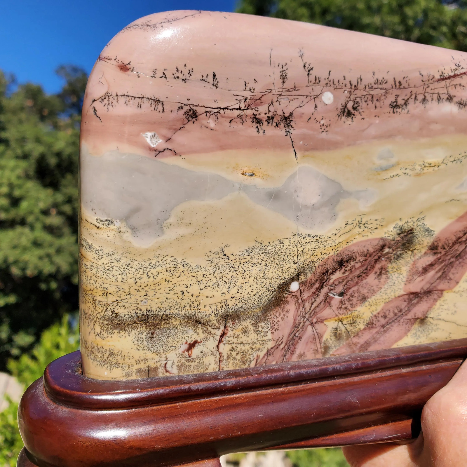 XL Picture Jasper Dendritic Pastel Display Crystal Statement Slab 2700 grams