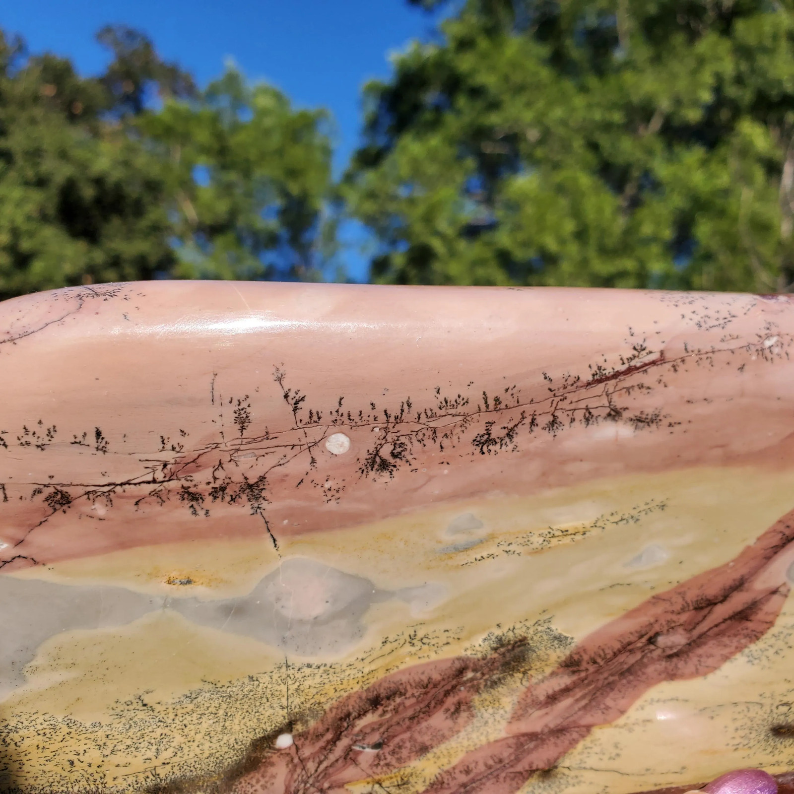 XL Picture Jasper Dendritic Pastel Display Crystal Statement Slab 2700 grams