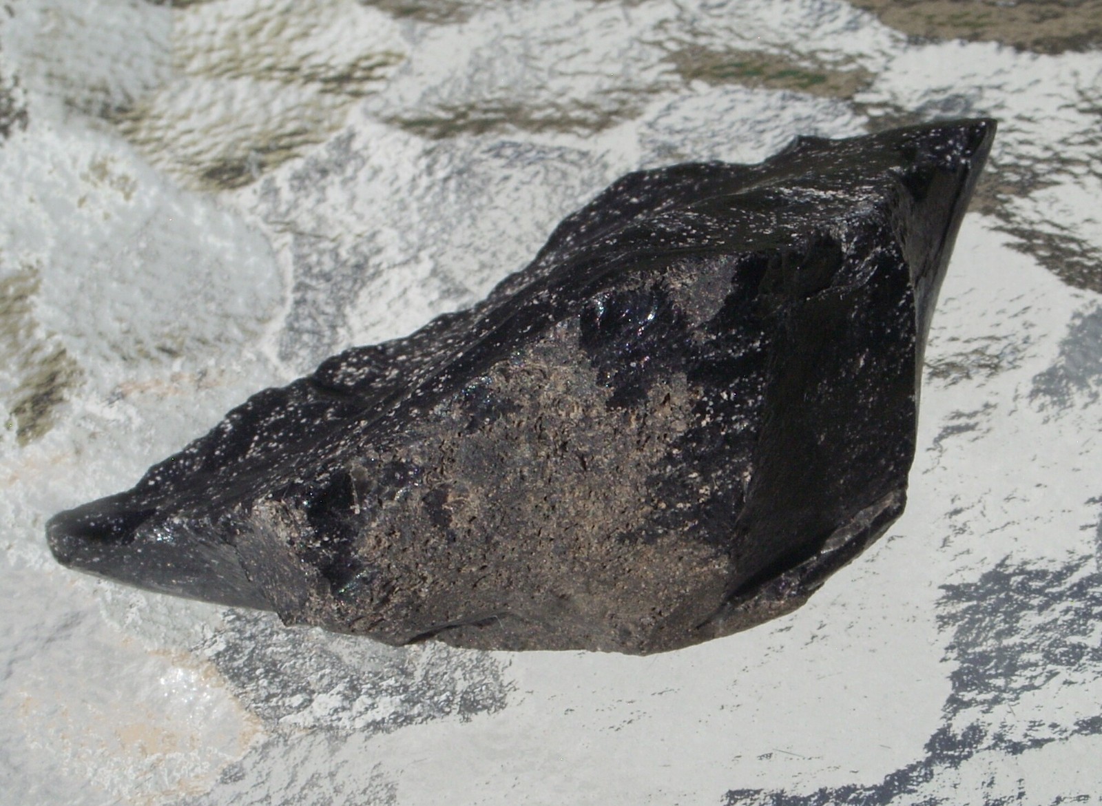 Raw Arizona Black Snowflake Obsidian Free Form Stone Medium 63mm 44 grams